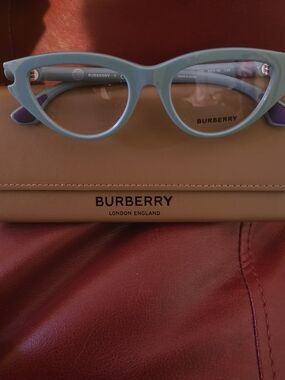 Burberry Kids Unisex Pale Blue Cat-Eye Optical Frames ***NONE Prescription.....